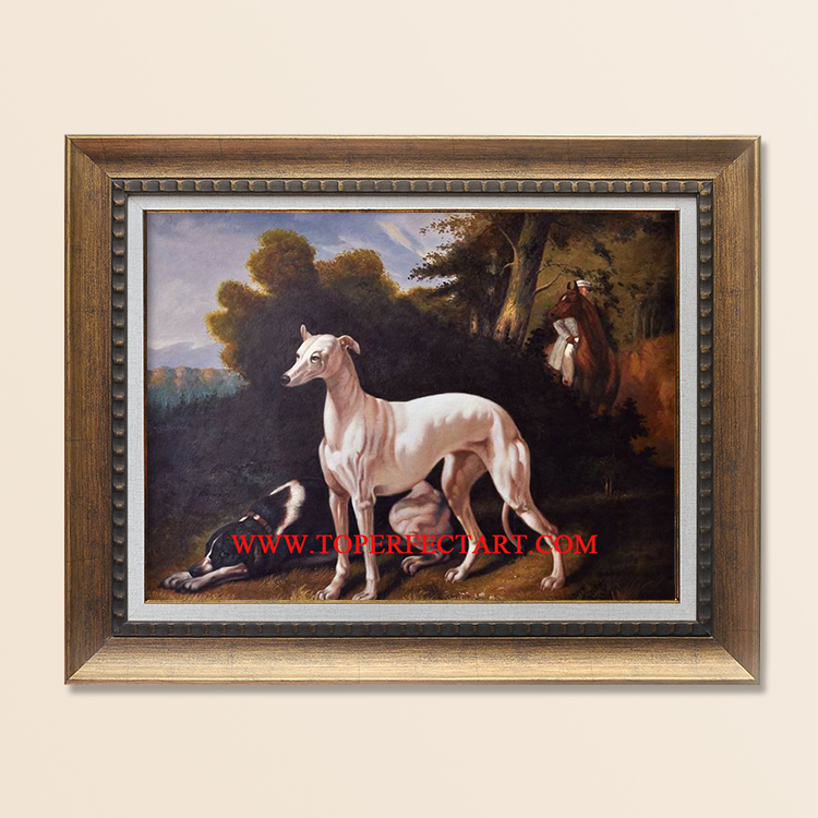 Un lévrier dans un vaste paysage