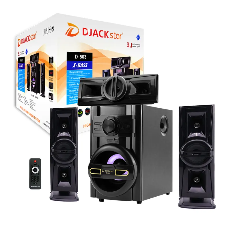 DJACK yıldız D-503 yeni sıcak satış güçlü bas 3.1 ev sineması ses sistemi hoparlör afrika hifi hoparlör