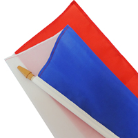 Drapeau à main Offre Spéciale polyester de haute qualité, design personnalisé, 30x45cm, matériau durable, drapeau de France avec poteau en bois, 100%