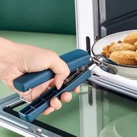Pince de cuisine anti-brûlure en acier inoxydable, support pour assiettes et bols, pince pour panier vapeur, outil de cuisson domestique antidérapant