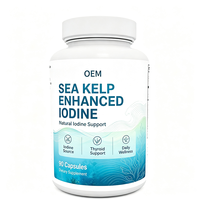 Algues marines enrichies en iode, source naturelle pour le soutien de la thyroïde, 90 capsules
