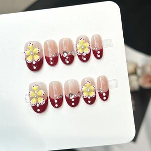 Uñas Postizas Hechas a Mano de Alta Calidad Personalizadas con <span class=keywords><strong>Pegamento</strong></span>, OEM, ODM, Marca Privada, Uñas Artificiales, <span class=keywords><strong>Precio</strong></span> al por Mayor - Product Image 5