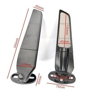 Large Motorcycle Rearview <b>Mirror</b> With Spoiler Black Flat No Distortion For Street Bike Upgrade - Product Image 2