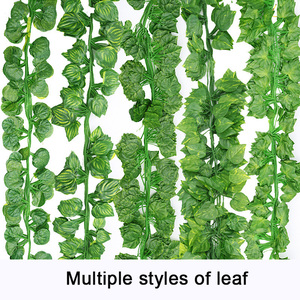 Guirlandes de feuilles de Senmasine Epipremnum Aureum en soie, verdure, vignes suspendues, lierre artificiel pour la décoration murale de la chambre, fête de mariage, pièce - Product Image 5