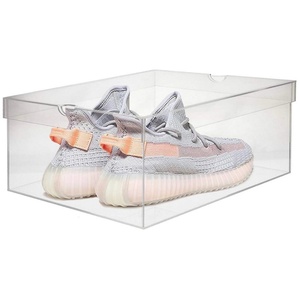 Clear Acrylic Shoe <b>Storage</b> <b>Boxes</b> <b>Stackable</b> Sneaker Display Case Professional Organiser for Boots Hats and Shoes - Product Image 5