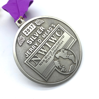 Médailles de sport promotionnelles de haute qualité en alliage de zinc doré électroplaqué, estampées à l'unité, style animalier, pour championnat de Jiu-Jitsu