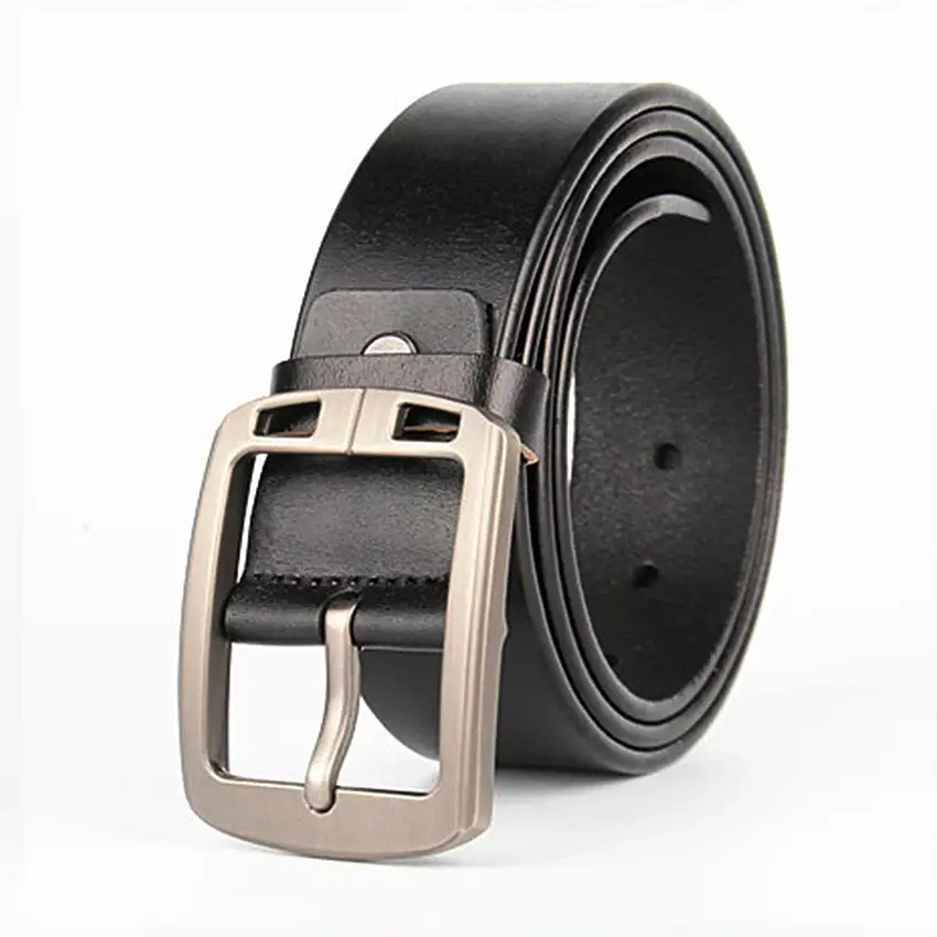 Belts Jeans Cowhide Classic 100 125 cm Belt Strap For Men Male Fashion Black Leather Business Oem