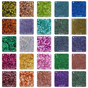 Großhandel Silber 3mm dicke hoch glänzende rosa Glitter Kunststoff Acryl platte Platte