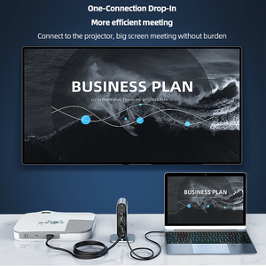 Hub USB-C 12 en 1 4K pour 2.0 30Hz VGA 100W PD USB 3.0 RJ45 SD/TF Station d'accueil multiport en aluminium électrique - Product Image 6