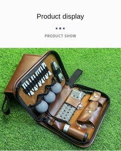 Wholesale Golf <b>Tool</b> <b>Kit</b> <b>Bag</b> | Waterproof PU Leather with Range Finder Divot Repair Club Cleaning Accessories Set - Product Image 5