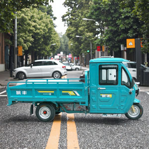 Wanfeng WF1500DZH tricicli elettrici adulti 70-90KM gamma chiusa a 3 ruote camion Cargo bici cabina 800kg + carico utile 30-50 Km/h - Product Image 2