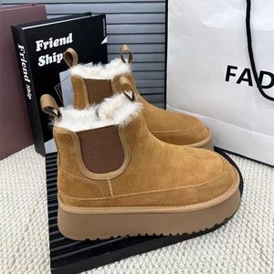 حذاء شتوي جديد للجنسين دافئ من الجلد الصناعي مع نعل من البولي فينيل كلوريد وبطانة سميكة من الفرو الصناعي وجزء علوي من القماش موديل S10Q9995 <span class=keywords><strong>GIF</strong></span> - Product Image 4