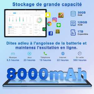 <span class=keywords><strong>Tablet</strong></span> <span class=keywords><strong>Android</strong></span> 15 10.1 inci 2-in-1 Model B25 Prosesor Allwinner AMD Turion WiFi 6 5G Baterai 8000mAh Widevine L1 <span class=keywords><strong>Keyboard</strong></span> Biru - Product Image 4