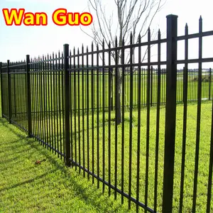 Factory Supply Black Powder Coated Outdoor Steel Metal Tubular Fence