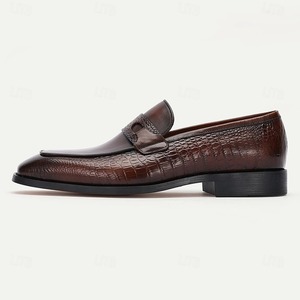 Chaussures Oxford pour hommes en cuir véritable, modèle 2026, texture haut de gamme, bout pointu, fabriquées à la main, luxe, Nolfo. - Product Image 2