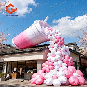 Decoraciones Florales Inflables Más Vendidas, Decoración de Flores Inflables Gigantes para Publicidad en Cafeterías al Aire Libre - Product Image 2