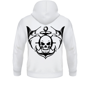 Sweat-shirt de pêche FYC Blue Coast Skull & Anchor pour hommes - Product Image 2