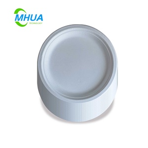 Assiette jetable <span class=keywords><strong>blanche</strong></span> pour servir des aliments Ensemble de vaisselle en papier dégradable au <span class=keywords><strong>micro</strong></span>-ondes - Product Image 5