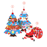 Décorations de Noël en feutre écologiques en gros pour enfants, arbre de Noël à faire soi-même pour la maison, l'école et le bureau