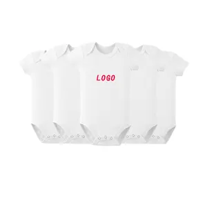 Body per Neonati e Bambini in Poliestere 100% Bianco Personalizzabile con Logo all'Ingrosso per Stampa e Sublimazione - Product Image 1