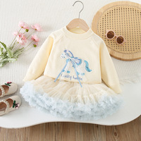 Ensemble pull et jupe en maille tricotée avec nœud, style coréen, pour bébés filles, collection automne-hiver, nouveauté, vente chaude