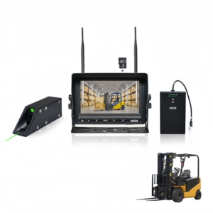 Sistema de cámara de carretilla elevadora inalámbrica con posicionamiento láser verde con cámara de horquilla de monitor de carretilla elevadora y paquete de batería recargable - Product Image 1