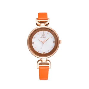 SK豪华OED/ODM防水手表女孩商务时间日历窗口定制标志显示手表女性手表