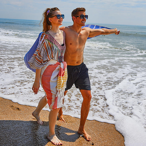 Custom Turkish Beach Towel, Oversized Absorbent Bath Towel, Wholesale Sand-Free Quick-Dry Towel for Summer Beach Pool - Product Image 2