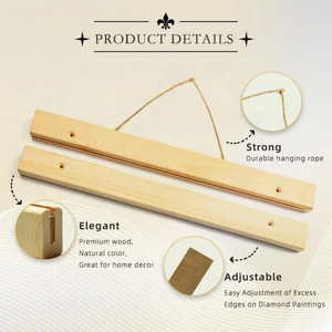 E-998 Défilement Vis-Affiche Fixe Suspendue sur Rouleau En Bois Toile Peinture Cadre Affiche En Bois Défilement Diamant Peinture Kit - Product Image 3