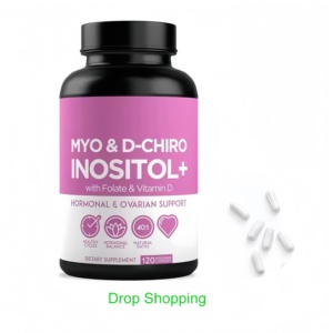 Suplemento Premium de Inositol, Cápsulas de Mio-Inositol, Apoyo para Mujeres, Vitamina Folato, Inositol para Mujeres, Cápsulas de D-Chiro-Inositol - Product Image 1