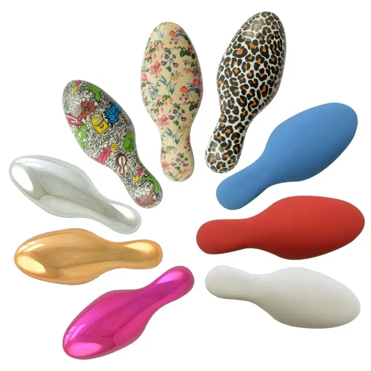 NEW PATENTED Wholesale ABS Customized Pattern Plastic Printing Hair Massage Nylon Detangle Shower Brushes Manufacturers