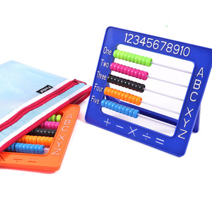 Foska Papelería Mayoristas Adición Resta Multiplicación División Contar Juguetes Ábaco de plástico con 50 cuentas de colores - Product Image 1