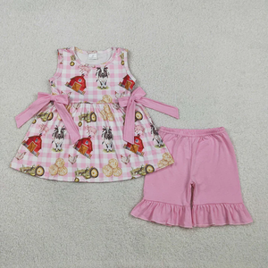 Ropa Infantil al por Mayor de Fábrica, Vestidos a Cuadros Azules con Bordado Cruzado para Niñas, Ropa de Pascua para Hermanas - Product Image 6