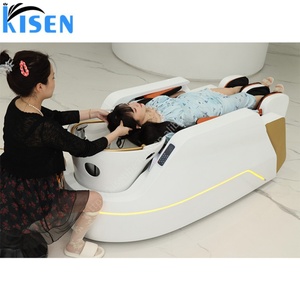 Table de massage multifonctionnelle automatique Kisen avec bac en céramique pour salon de coiffure et spa japonais - Product Image 5