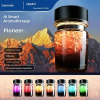 Diffuseur d'air de voiture intelligent haut de gamme à commande vocale pour la distribution de parfum, 7 lumières d'ambiance, diffuseur de parfum pour voiture à brancher, emballage personnalisé avec logo