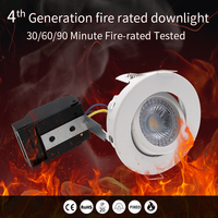 Nouveau downlight encastré moderne de 4e génération, résistant au feu, inclinable à 25 degrés, classé au feu, IP20, 50W, ampoule LED GU10, maison, bureau