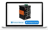 Switch Industri DIN Rail 8-Port PoE++ 90W Pengeras Tegangan AI Smart Managed