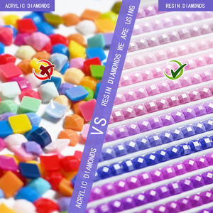 Kit <span class=keywords><strong>de</strong></span> <span class=keywords><strong>peinture</strong></span> diamantée en résine complète Ever Moment, motif méduse mignonne, sur toile à poils courts, bords ondulés, ensemble <span class=keywords><strong>de</strong></span> mosaïque animaux marins ASF3090 - Product Image 3