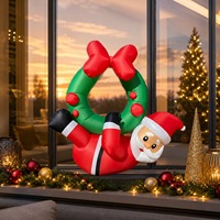 Décorations de Noël gonflables suspendues pour l'extérieur avec éclairage LED