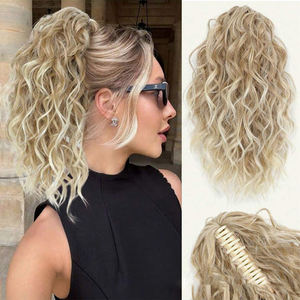 Perruque longue en cheveux humains Remy avec base en dentelle française, sans colle, dentelle transparente, couleur mixte, densité 250%, ondulations aquatiques, tresses bohèmes - Product Image 3