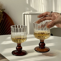 Custom Antiek Vintage Rode Wijn Glas Custom Gekleurde Kristallen Beker