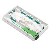 1 Core Indoor Optical Fiber Panel 2 Port SC Fiber Optic Terminal Box Wall-Mounted FTTH Roseta Splice Box Face Plate