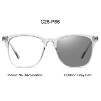 DOISYER Montures optiques unisexes Tr90 Fashion Print Lunettes photochromiques anti-blocage bleu pour l'extérieur et l'ordinateur