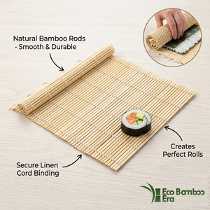 Esterilla de Bambú Natural para Enrollar <span class=keywords><strong>Sushi</strong></span>, Herramienta Duradera para Hacer <span class=keywords><strong>Sushi</strong></span> en Restaurantes y Cocinas Domésticas, Rodillo de <span class=keywords><strong>Sushi</strong></span> Ecológico - Product Image 1