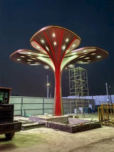 Geometric Stainless Steel Canopy Honeycomb Light Landmark-Grade Artistic Shade for Premium Real <strong>Estate</strong> Projects - Product Image 3