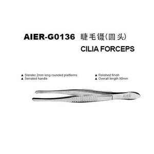 Pinzas para pestañas Aier, herramienta quirúrgica de precisión con punta lisa de acero inoxidable para uso oftálmico - Product Image 4