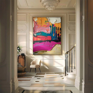 Quadro 3D Astratto Dipinto a Olio, Decorazione per la Casa, Grande Opera d'Arte su Tela, Dipinto Murale Fatto a Mano - Product Image 4