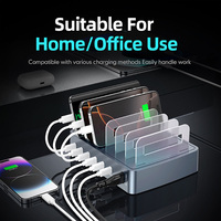 Station de charge 100W pour plusieurs appareils 6 ports USB C 6 ports PD Stations de charge rapides pour iPhone iPad