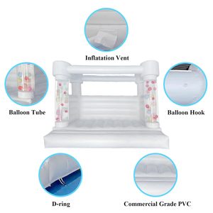 Château gonflable transparent portable pour extérieur, petit modèle, blanc - Product Image 5