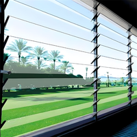 Louvre d'évent UPVC de taille personnalisée avec écran anti-insectes, enduit de poudre, résistance au vent dans les zones côtières